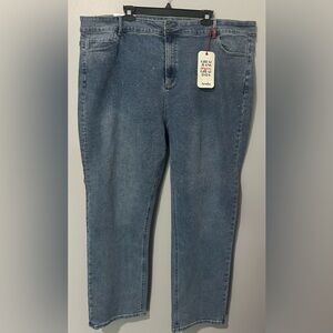 Arula Sparkle Studded High-Rise Straight Denim Jeans Sz 24